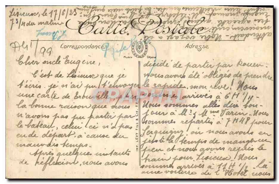 Lisieux — Vieilles Maisons. Place de la Halle au Beurre — Édition Artistique Marchin, n°93 — Reverso