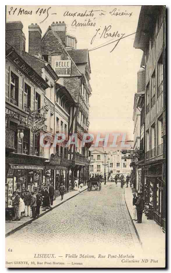 CPA Lisieux Vieille maison Rue Pont Mortain
