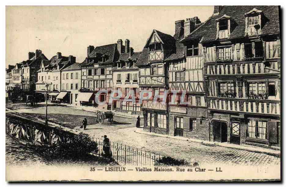 Lisieux — Vieilles Maisons. Rue au Char — LL