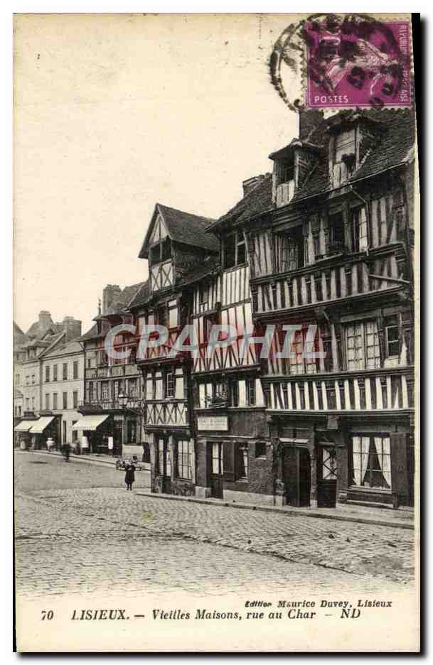 CPA Lisieux Vieilles maisons rue au char