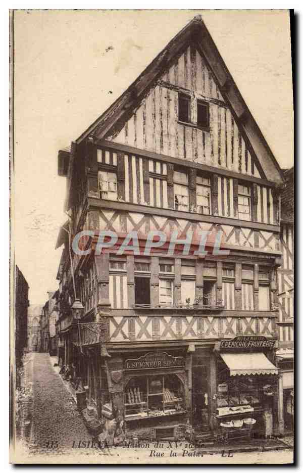 CPA Lisieux Maisons rue de la paix
