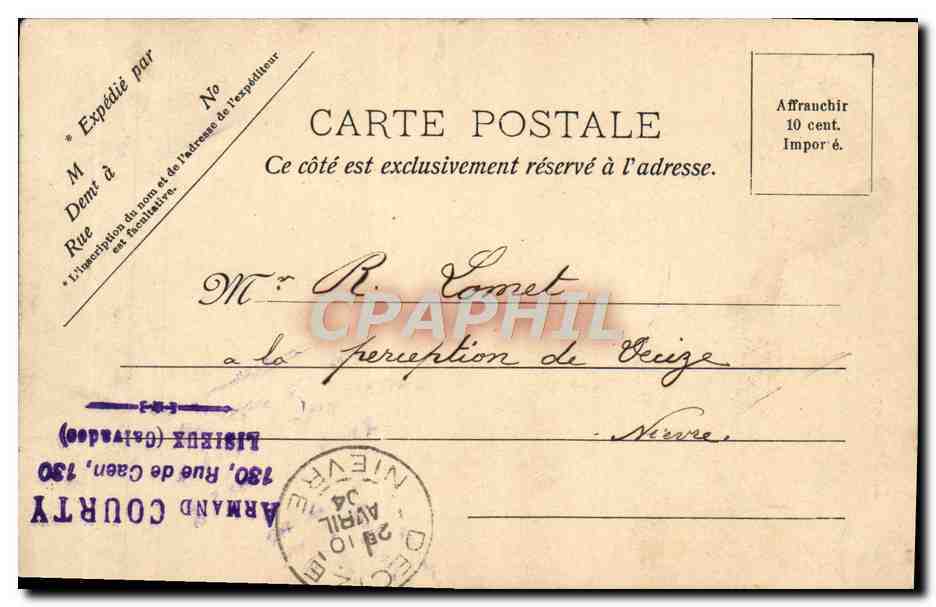 CPA Lisieux vieilles Maisons grande rue — Verso