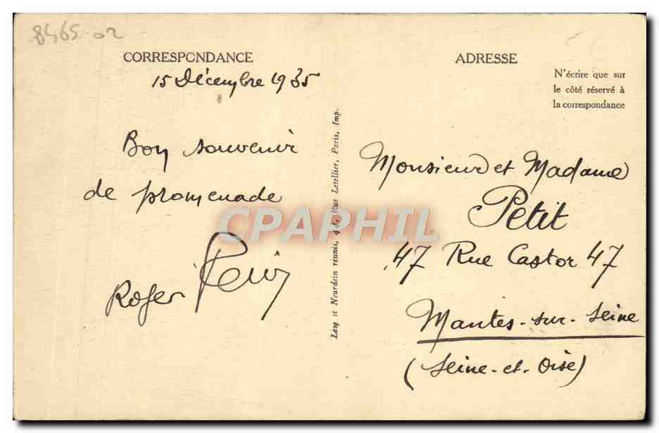 CPA Lisieux Vieilles maisons rue de la paix — Verso