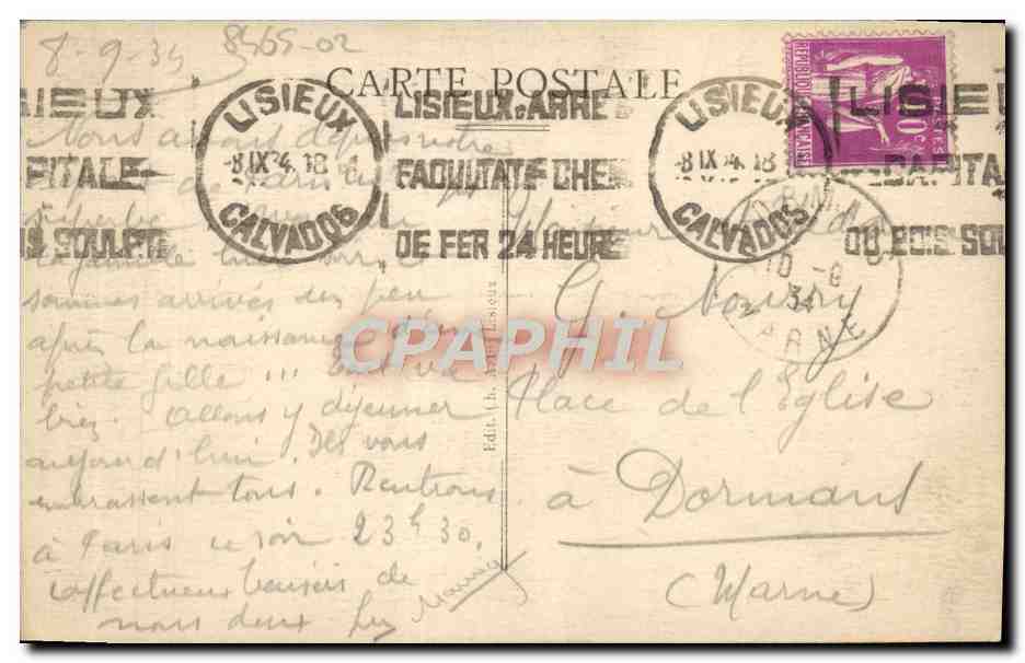 Lisieux - Vieille Maison - Rue de la Paix — Rückseite