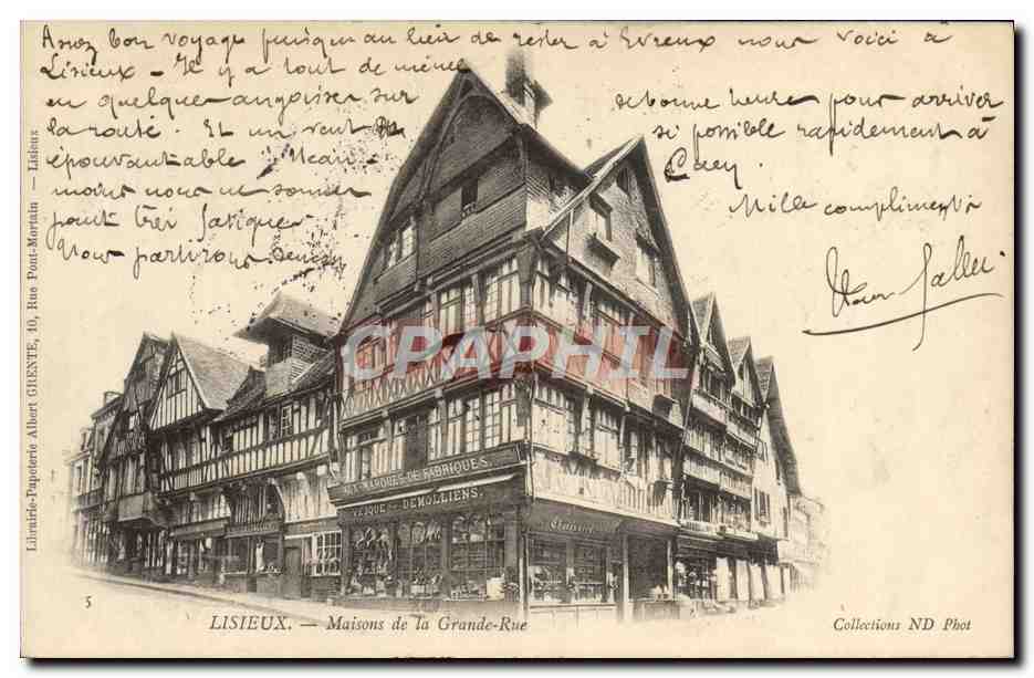 Lisieux — Maisons de la Grande-Rue — Éditeur Albert Chéente, 10 Rue Paul-Martin