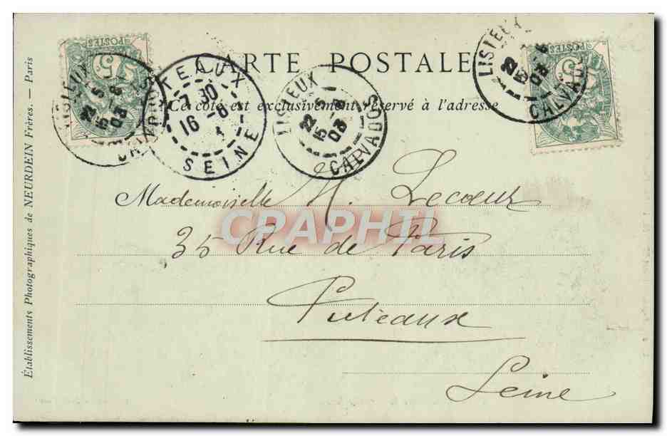 Lisieux — Maisons de la Grande-Rue — Éditeur Albert Chéente, 10 Rue Paul-Martin — Verso