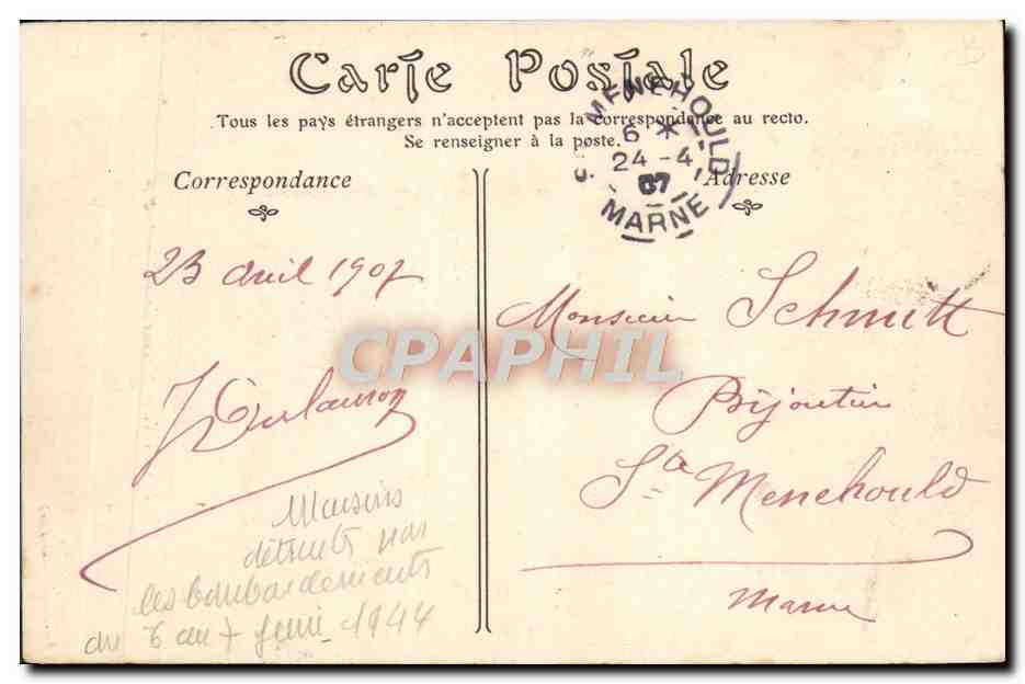 Lisieux — Maisons de la Grande-Rue — A.G. ND phot — Verso