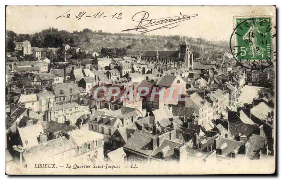CPA Lisieux Le quarfier Saint jacques