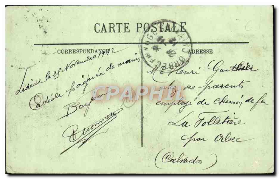 CPA Lisieux Le quarfier Saint jacques — Rückseite