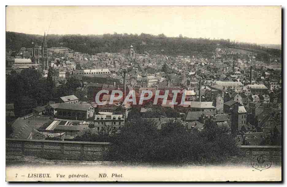 Antike Ansichtskarte Lisieux Allgemeiner Blick