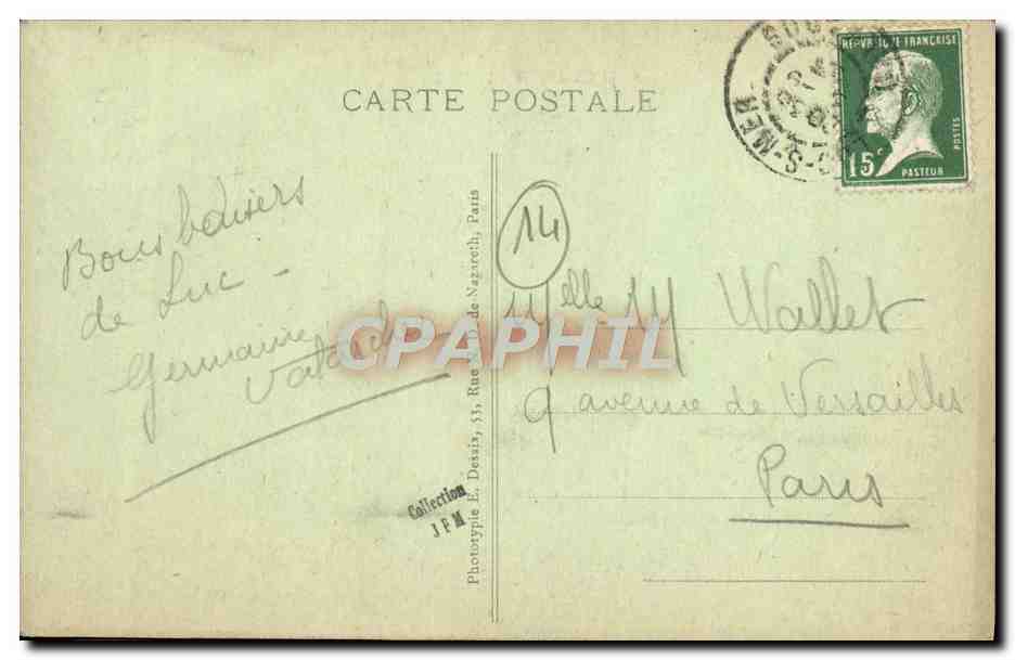 CPA Luc sur mer le moulin — Verso
