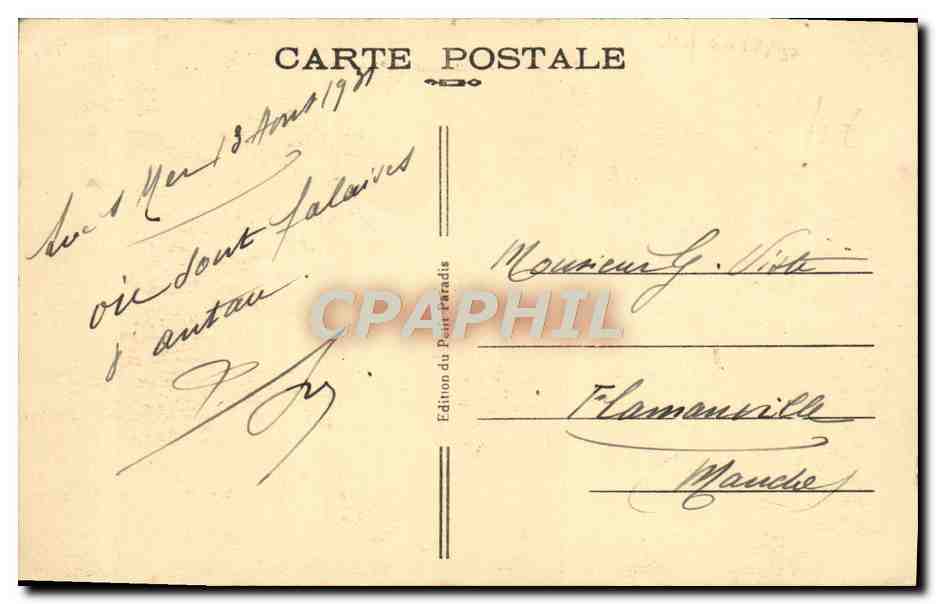 Les Falaises — Luc-sur-Mer — Édition du Petit Paradis, n° 676 — Verso