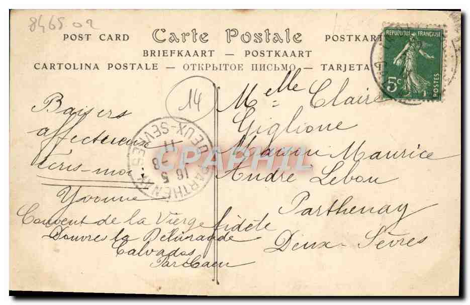 CPA Luc sur mer les falaises — Verso