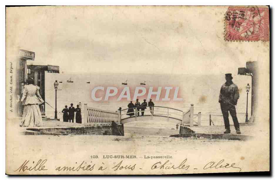 Luc-sur-Mer — Die Brücke — J. Hocquet, Verlag, Nr. 103
