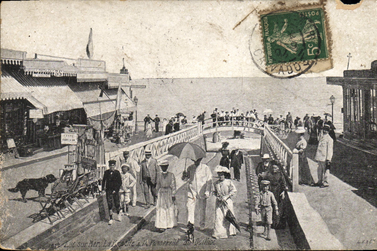 CPA Luc sur mer La breche et la passerelle du Quilhac 