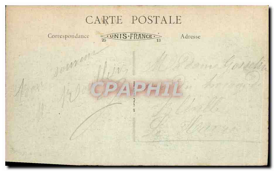 CPA Luc Sur mer la plage et les cabines — Verso