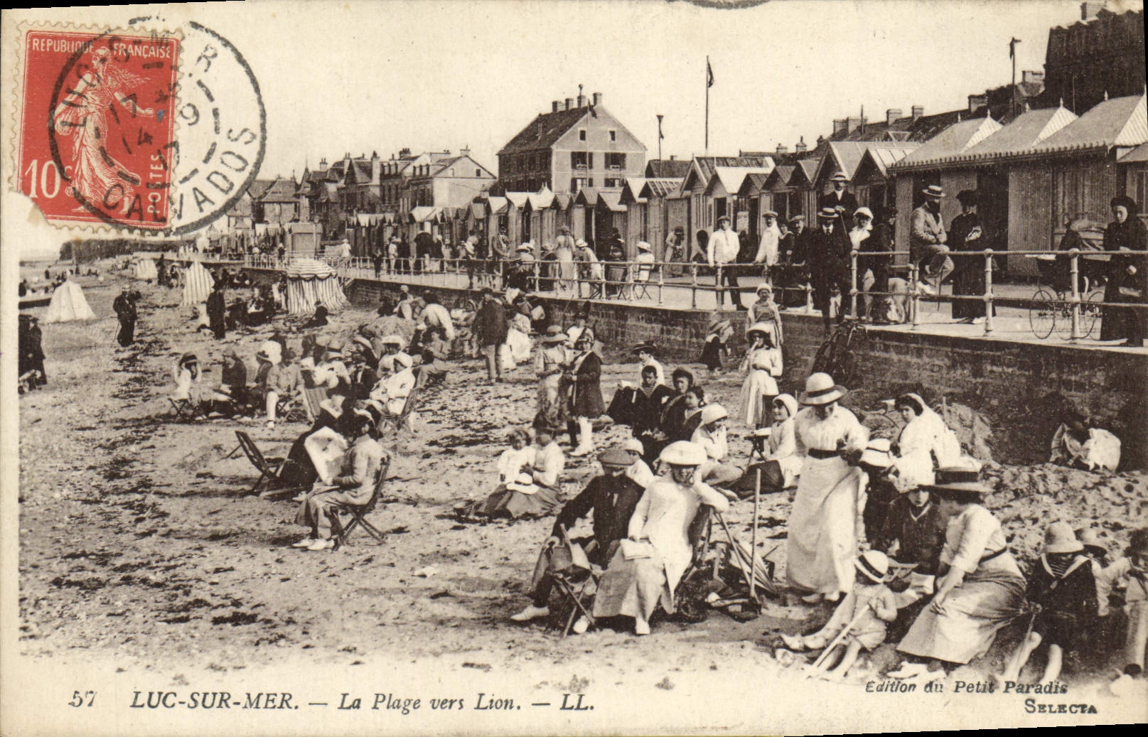 CPA Luc Sur mer la plage vers Lion