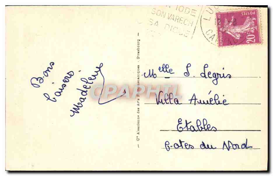 CPA Luc Sur mer la plage — Verso