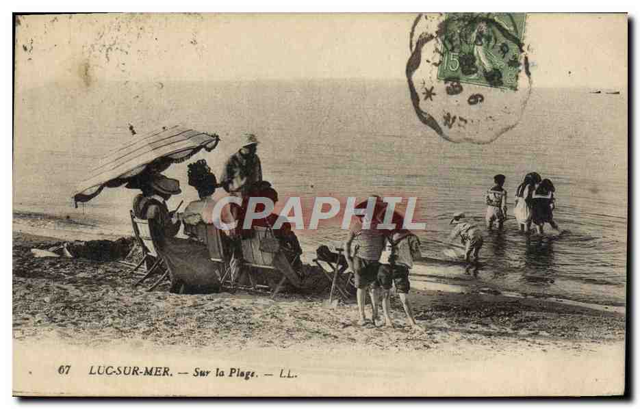 CPA Luc Sur mer sur la plage