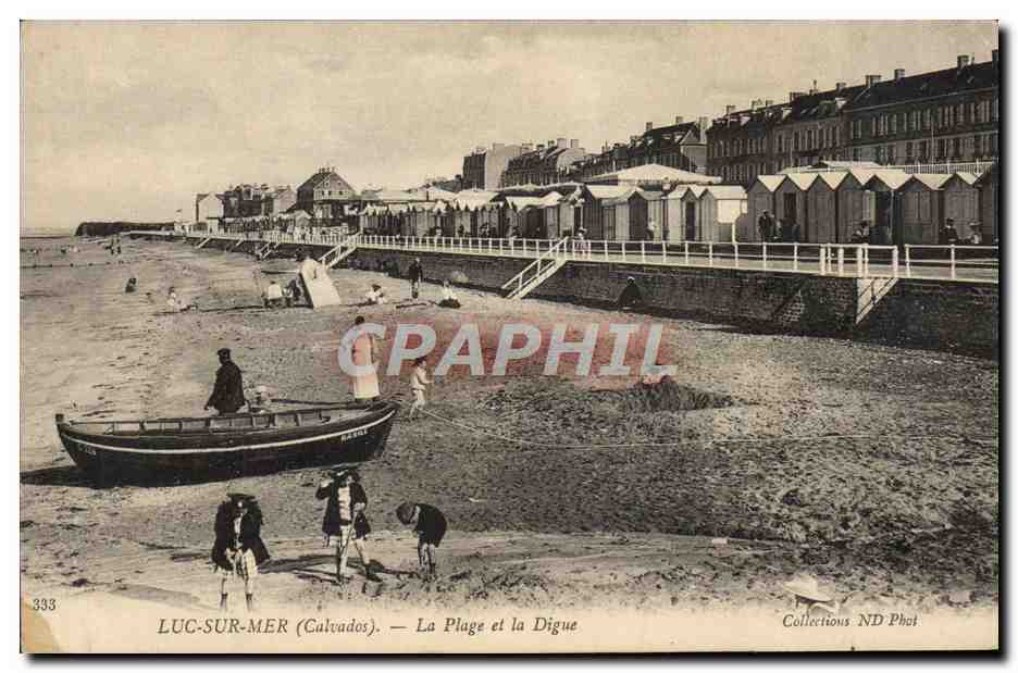 CPA Luc Sur mer la plage et la digue