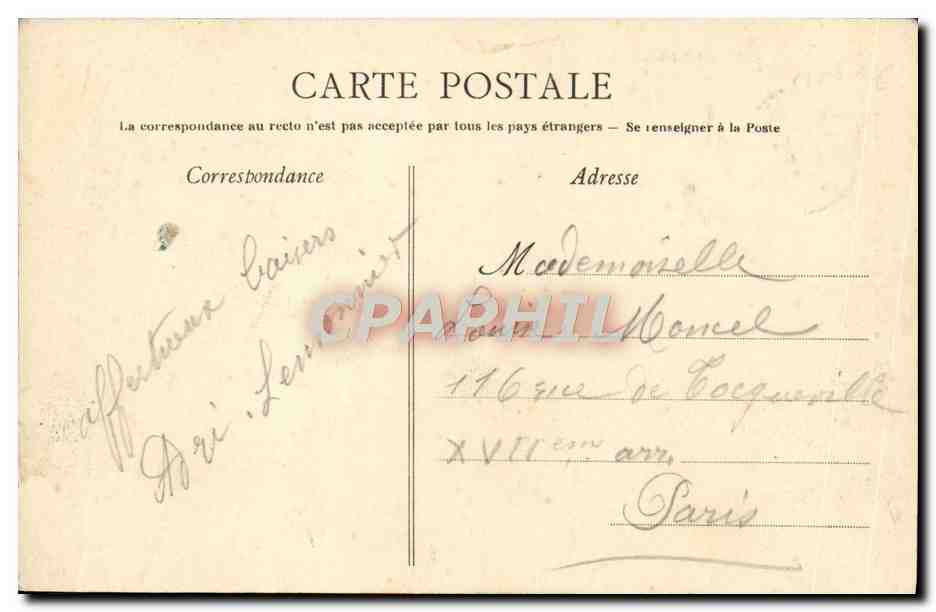 CPA Luc Sur mer Les falaises Enfants — Verso