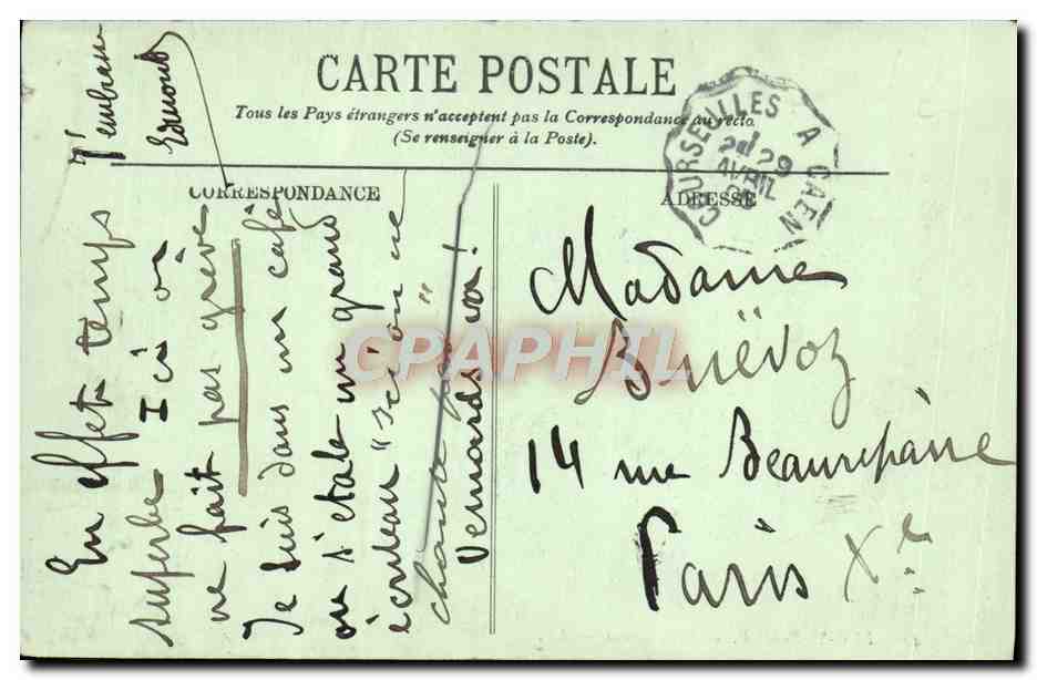 CPA Luc Sur mer Les falaises — Verso