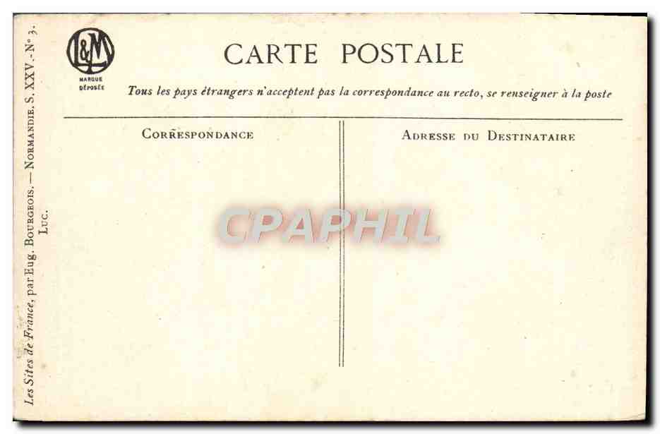 CPA Luc Sur mer — Verso