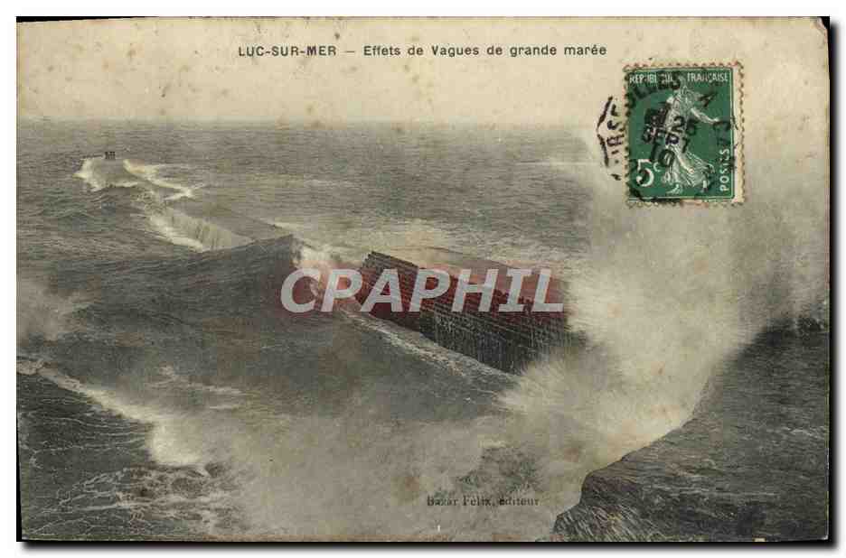 CPA Luc sur mer effets de vagues de grande maree