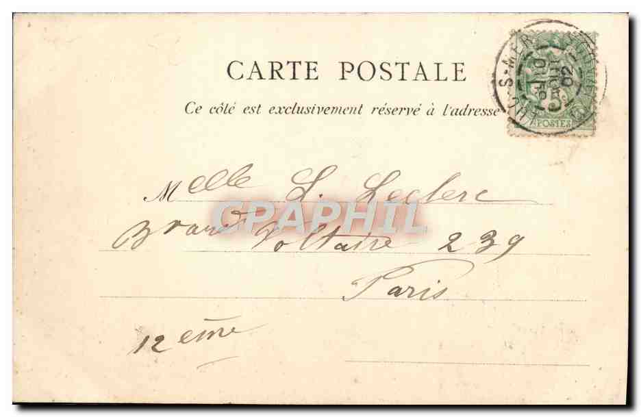 CPA Luc sur mer sur la digue — Verso