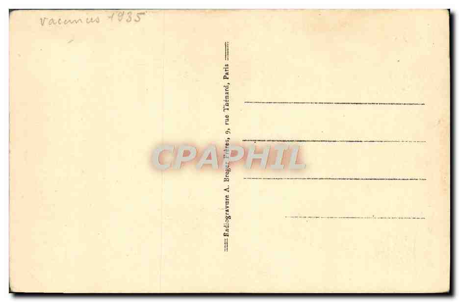 CPA Langrune sur mer grand hotel cauvin et hotel de la mer — Verso