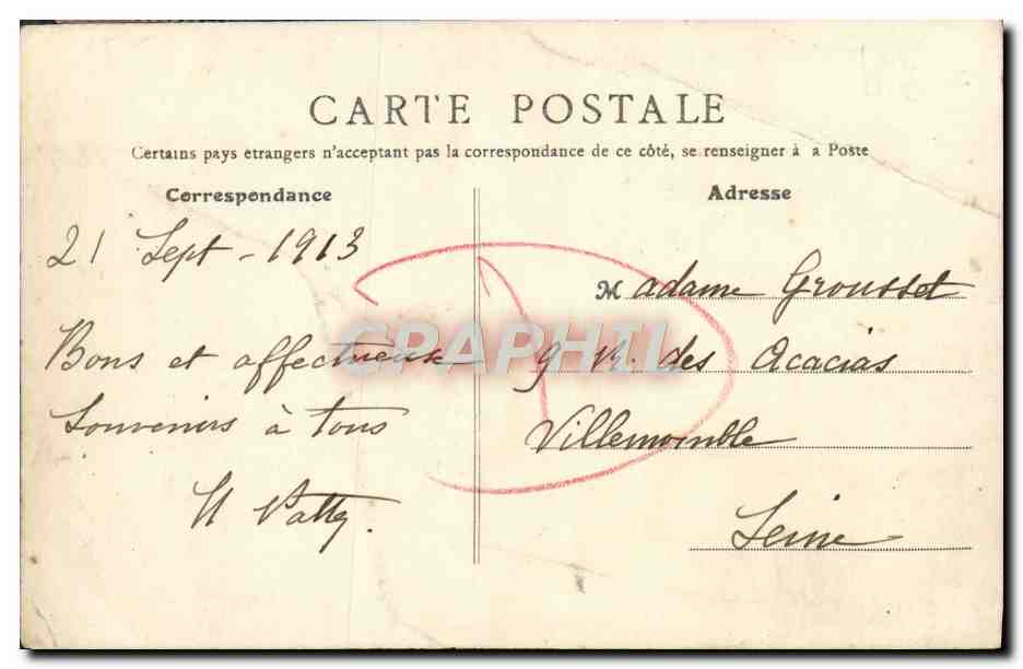 CPA Langrune sur mer la plage Cote des Falaises — Verso
