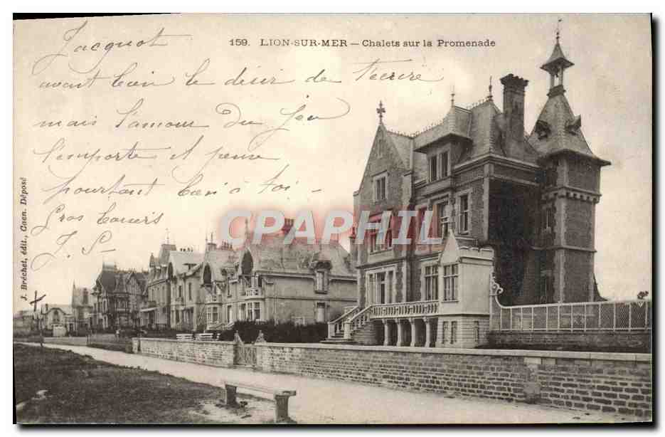 CPA Lion sur mer chalets sur la promenade