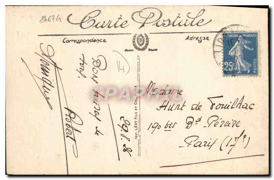 CPA Lion sur mer l'eglise — Verso