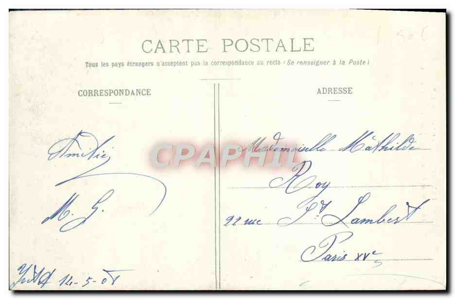 La Normandie - "La C. P. A." - Etudes de Costumes - Jeune Fille de Lisieux — Verso
