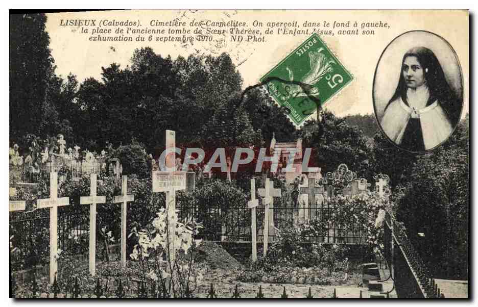 Lisieux (Calvados) — Exhumation de la tombe de Sœur Thérèse de l'Enfant Jésus — ND Phot.