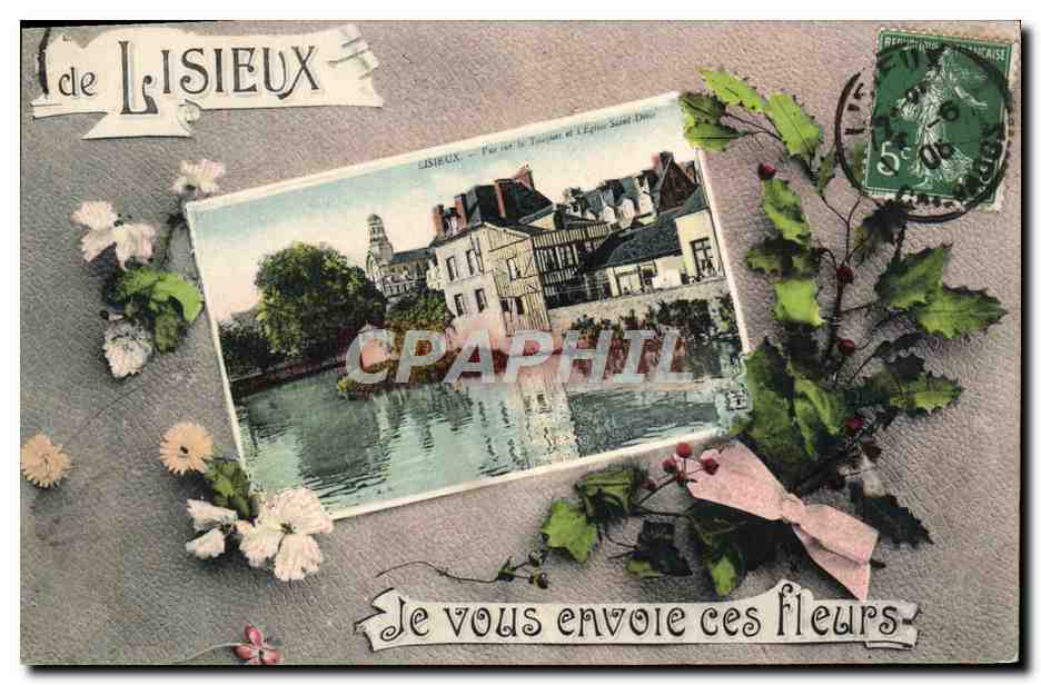 Lisieux — Vue sur le Tourisme et l'Église Saint-Denis — Éditeur non identifié