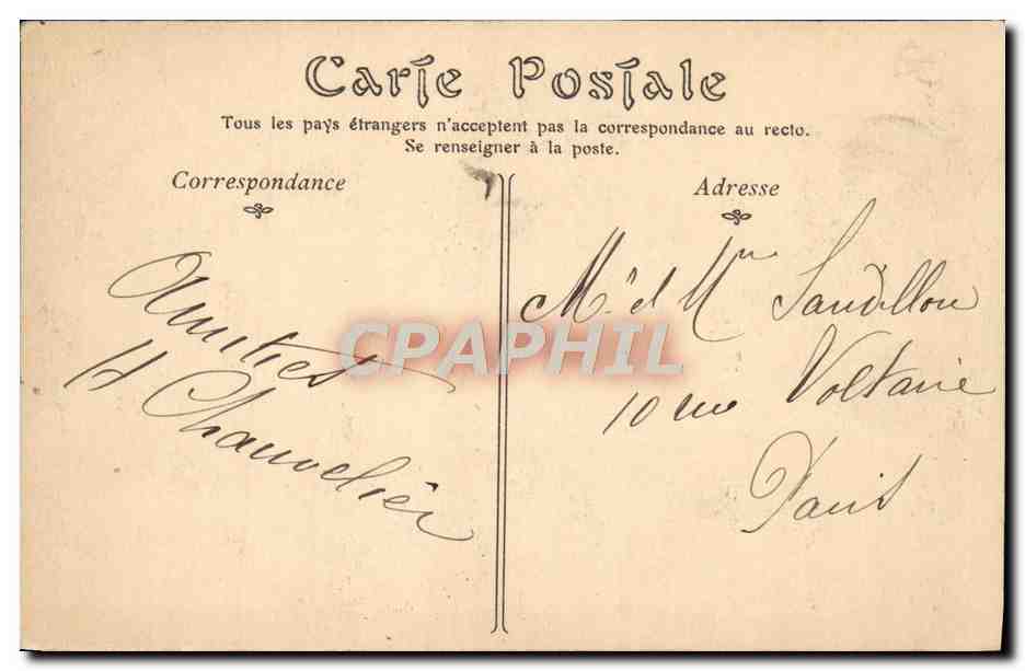 CPA Lisieux L'hotel de ville — Rückseite