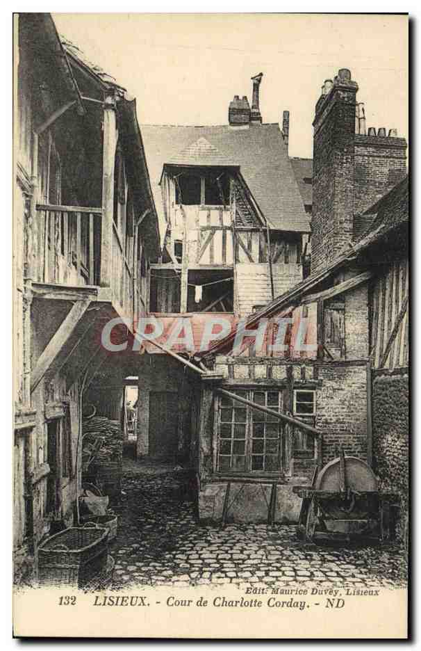 CPA Lisieux cour de charlotte corday