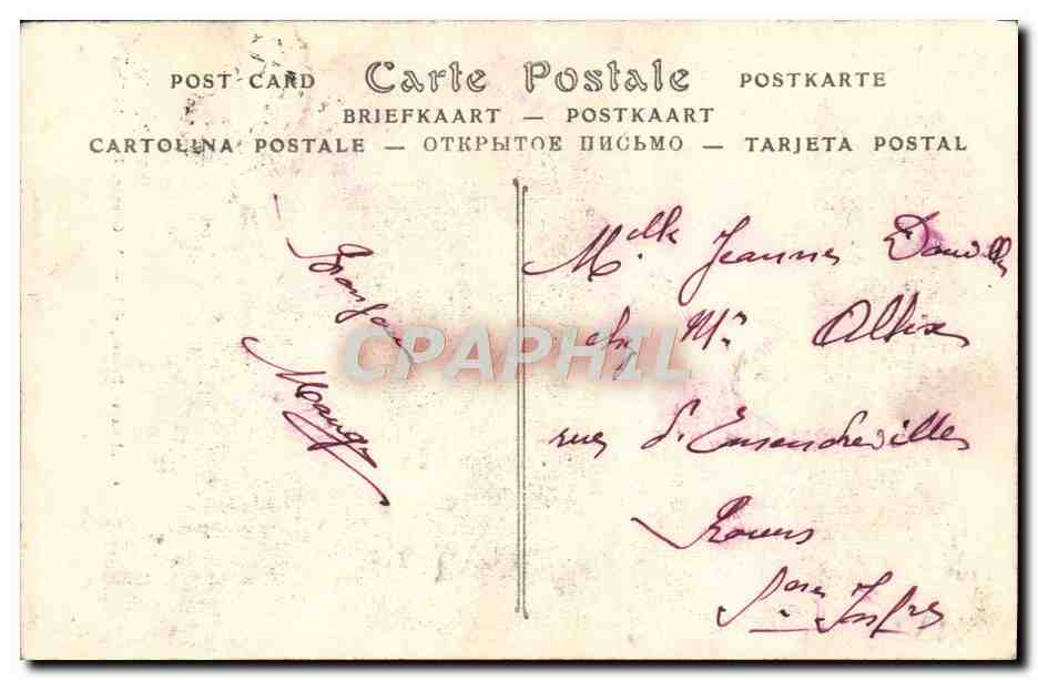Hotel de Correos de Lisieux — Fiestas de inauguración — A. Grente, Ed. Lisieux — Reverso