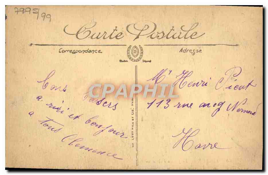 Lisieux — Le Jardin Public — LL. n°40 — Rückseite