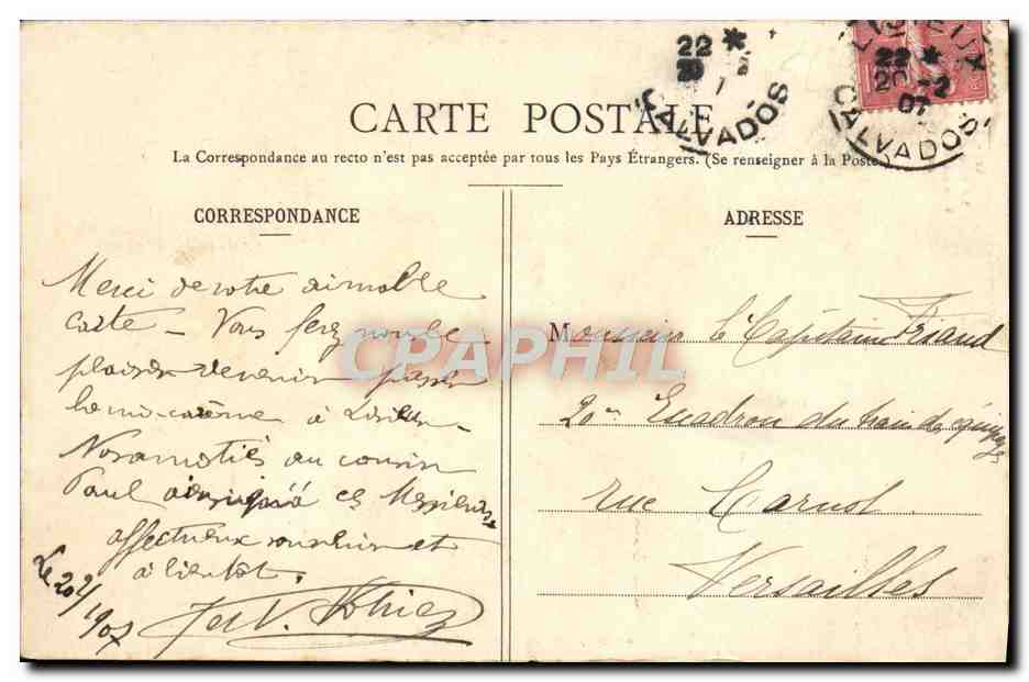 CPA Lisieux Rue aux Fevres manoir de la Salamandre  — Rückseite