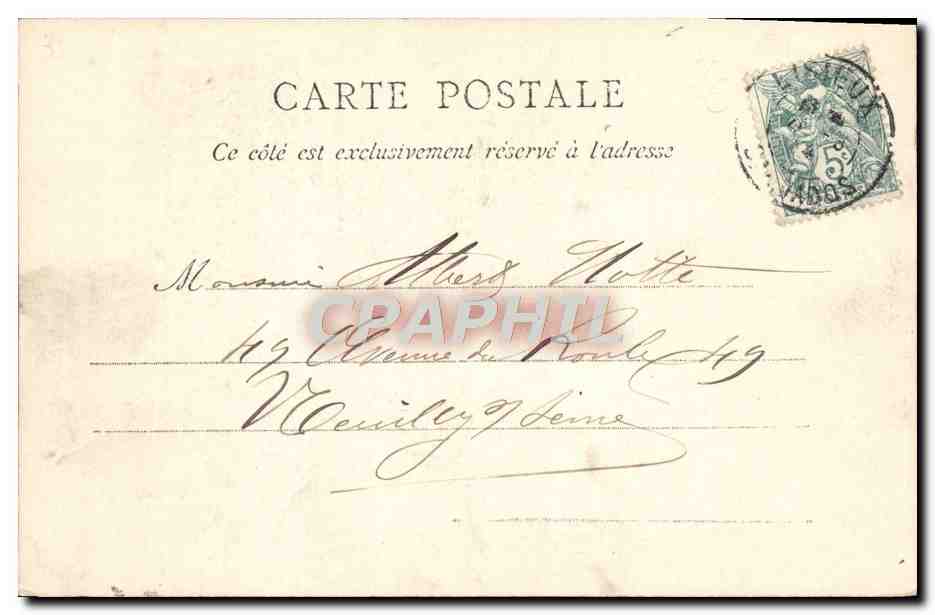 CPA Lisieux La Place Thiers et la Grand'Rue  — Rückseite