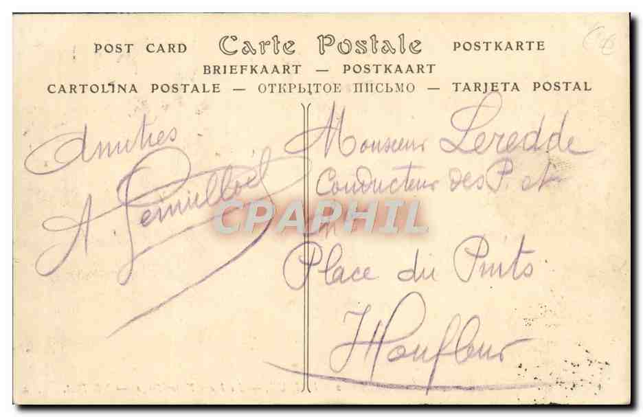 CPA Lisieux La Place Victor  — Rückseite