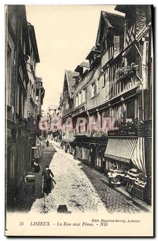 Lisieux - Ansicht der Straße der Bohnen — Verlag Maurice Duvay, Lisieux, Nr. 35