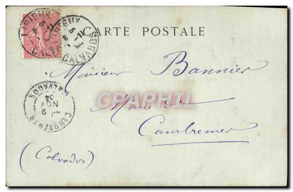 CPA Lisieux La Rue de la Paix  — Rückseite