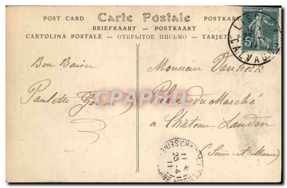 CPA Lisieux La Rue de la Paix  — Rückseite