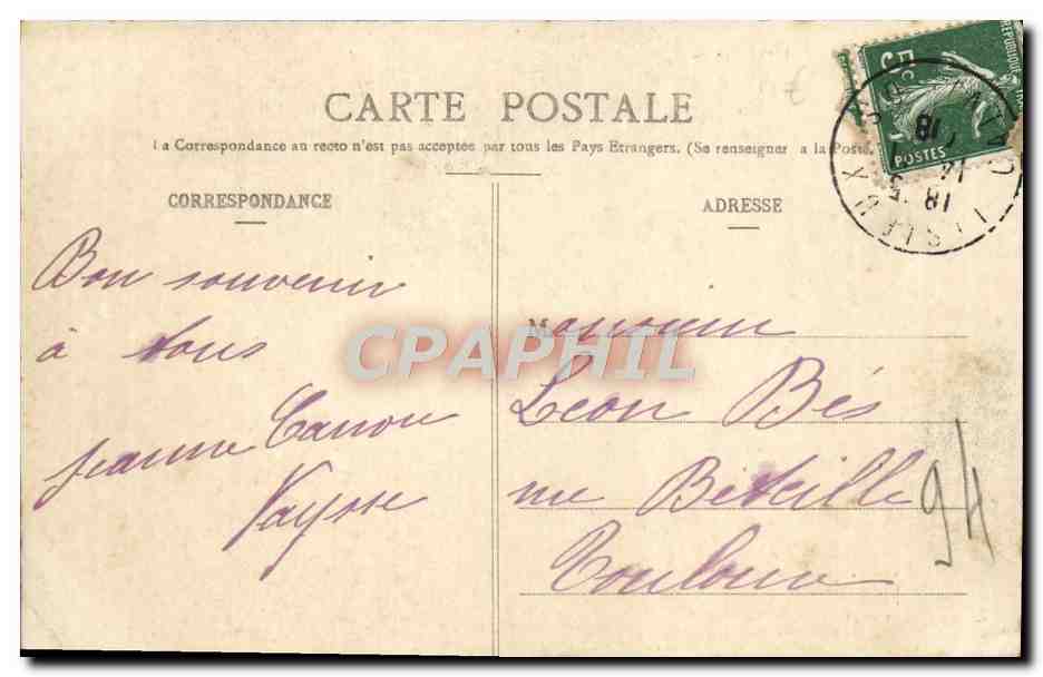 Lisieux - La Rue de la Paix, n° 30 — Blanchet, Éd. — Cliché Tribouillard — Rückseite