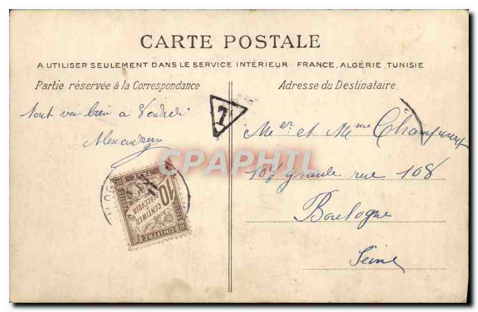 CPA Lisieux Une vue de la Grande Rue  — Rückseite