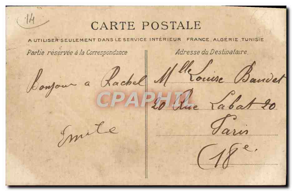 Lisieux — Vue de la Grande-Rue — La C.P.A. n°2827 — Verso
