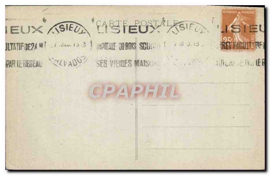 Lisieux — Place de la Halle au Beurre — Édition Nouvelles Galeries de l'Échoue — Verso